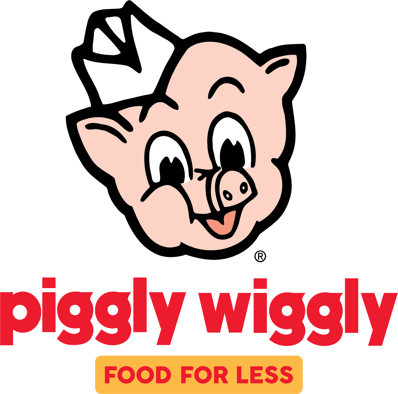 Piggly Wiggly Food For Less Logo Stacked
